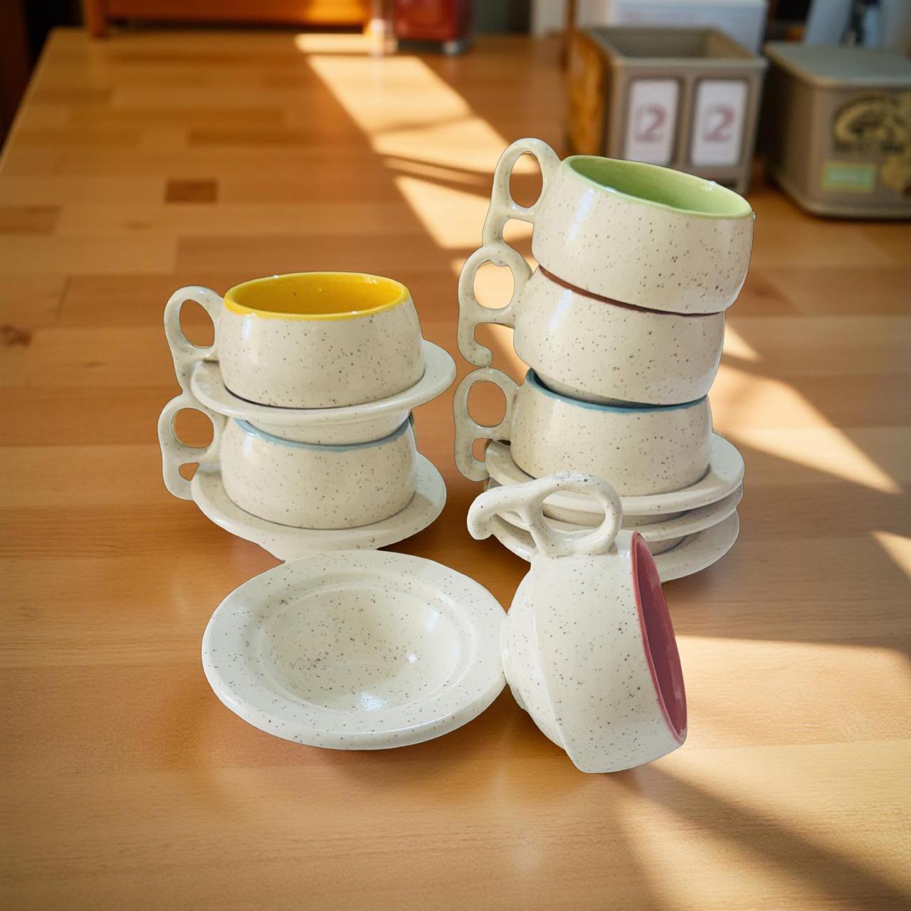 Ceramic Mug Set of 6 Coffee Mugs Tea Cups