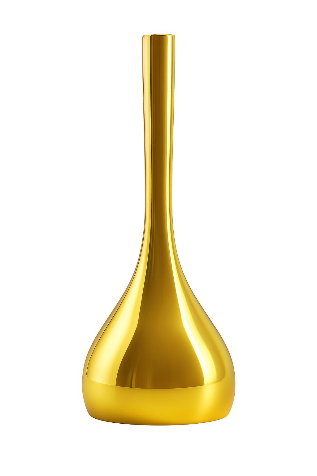 Golden bell for temple on a white background