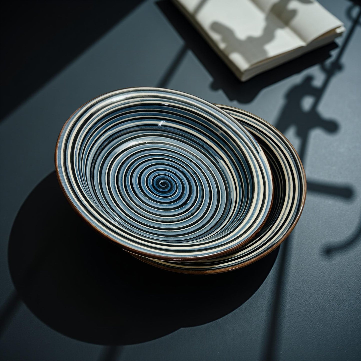 ceramic pasta plates set of 2