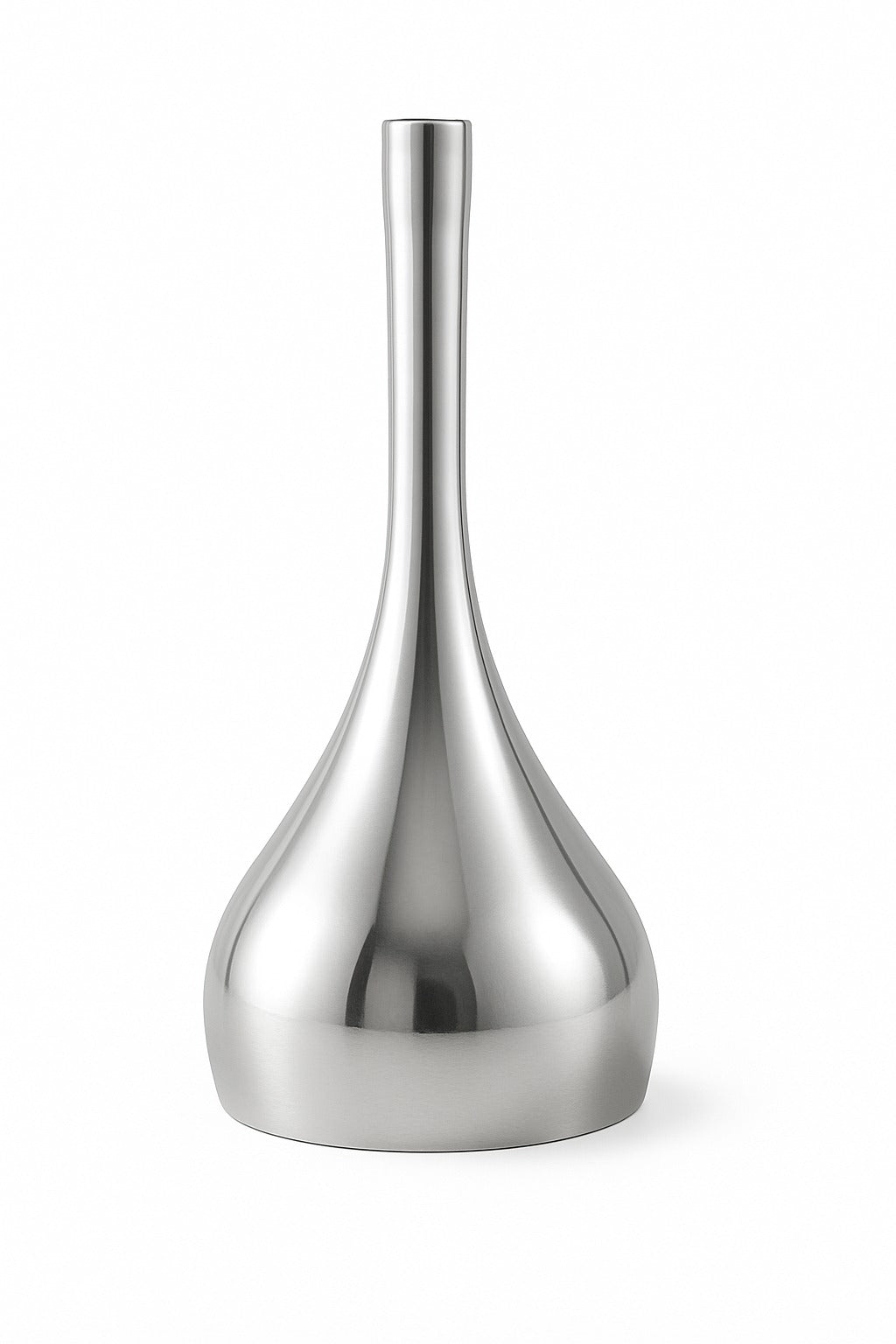 Silver pooja ghanti on a white background