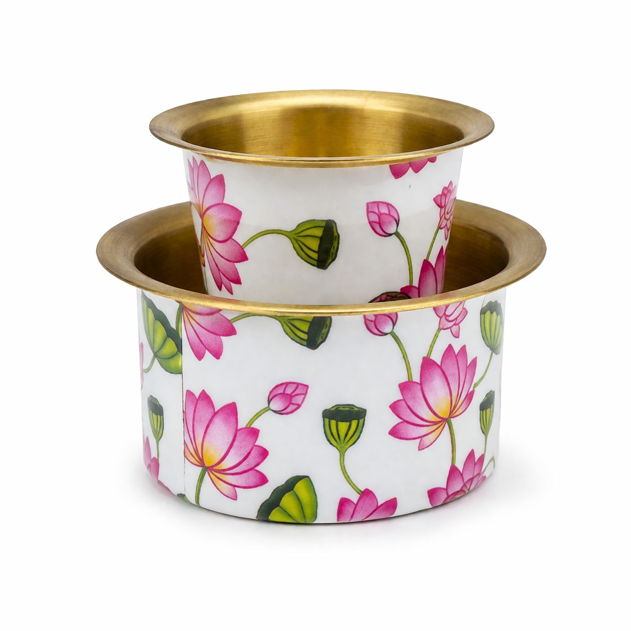 Handcrafted brass chai and coffee serving set for luxury Indian kitchen décor