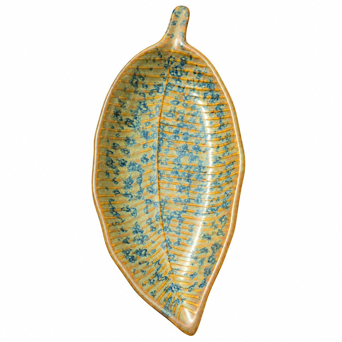 Ceramic leaf platter for festive dining and home entertaining