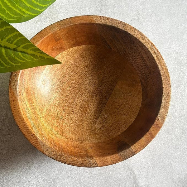 Mango Wood Classic Salad Bowl Mixing Bowl Multipurpose Serving Bowl