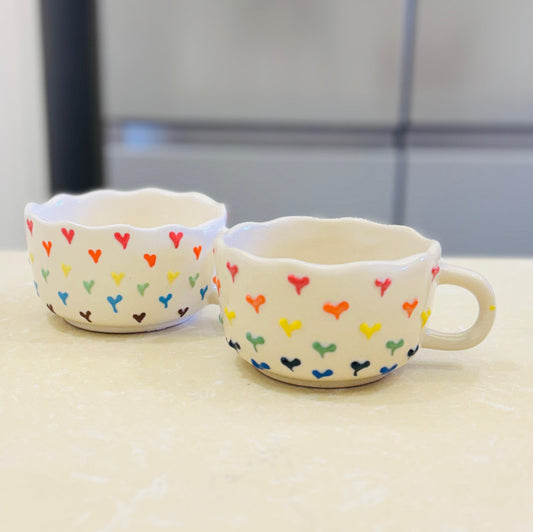 Durable ceramic mugs for coffee and tea