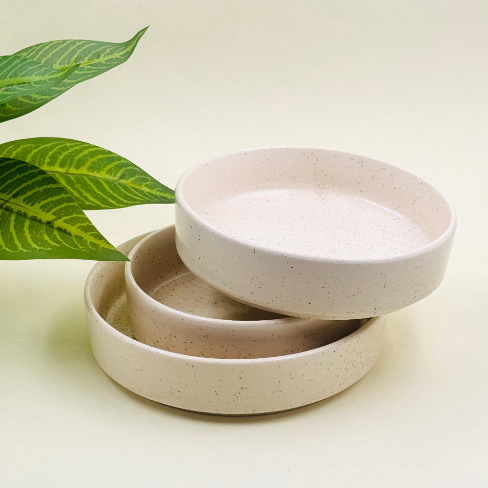 Large flat bowl set for dinner parties and entertaining