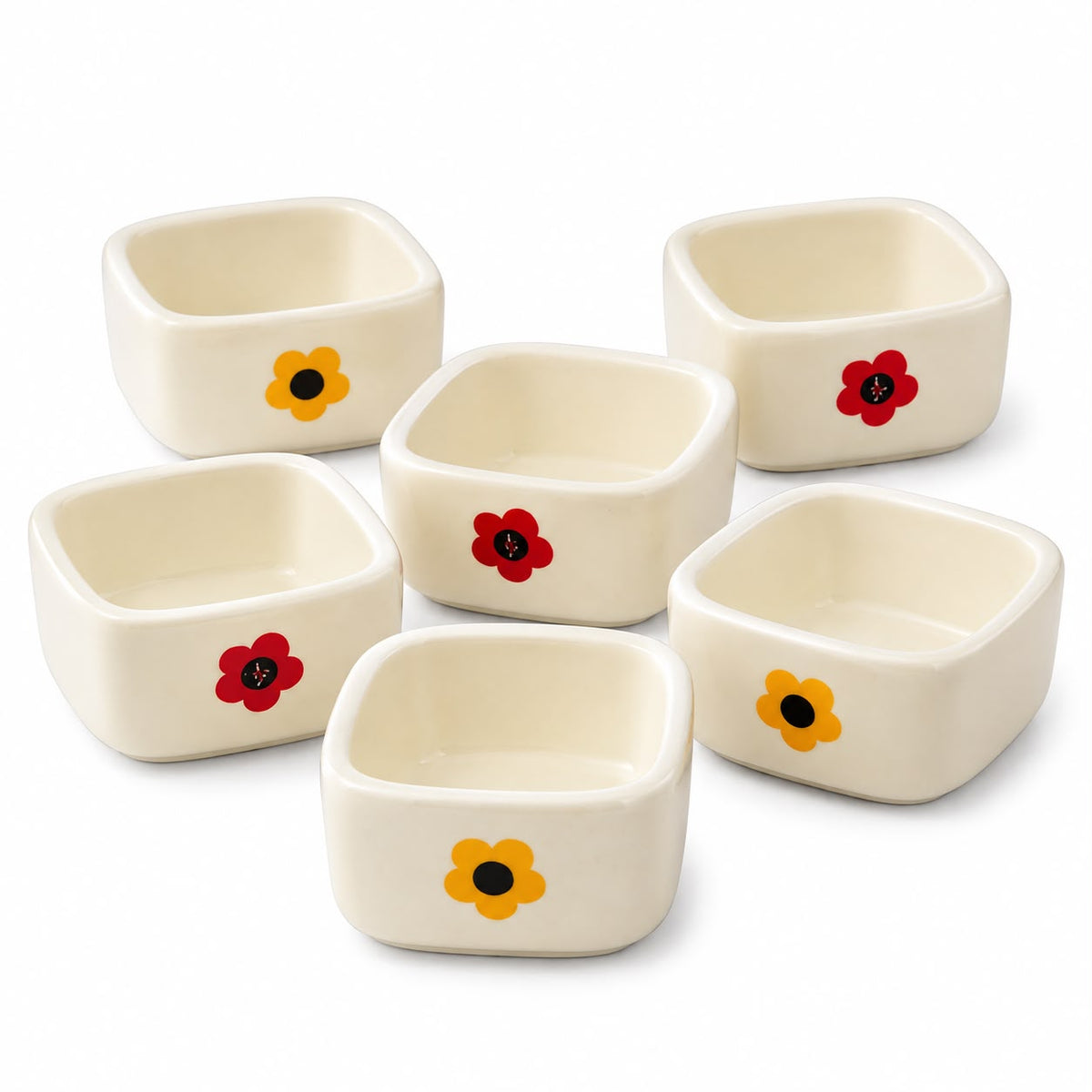 Mini ceramic dip bowls for sauces chutneys and condiments