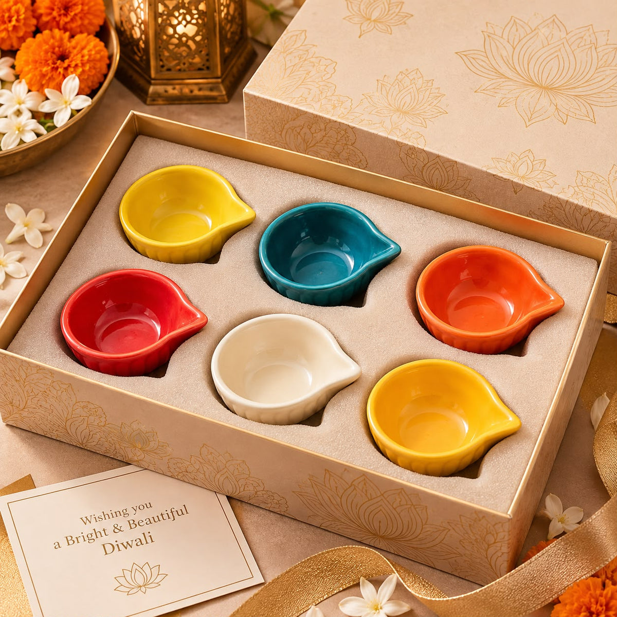 Ceramic oil lamps for Diwali decoration