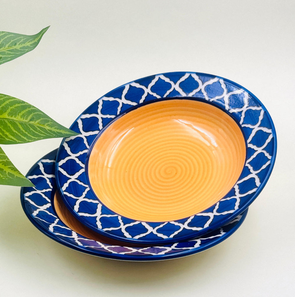 Handmade ceramic pasta plate for stylish dining