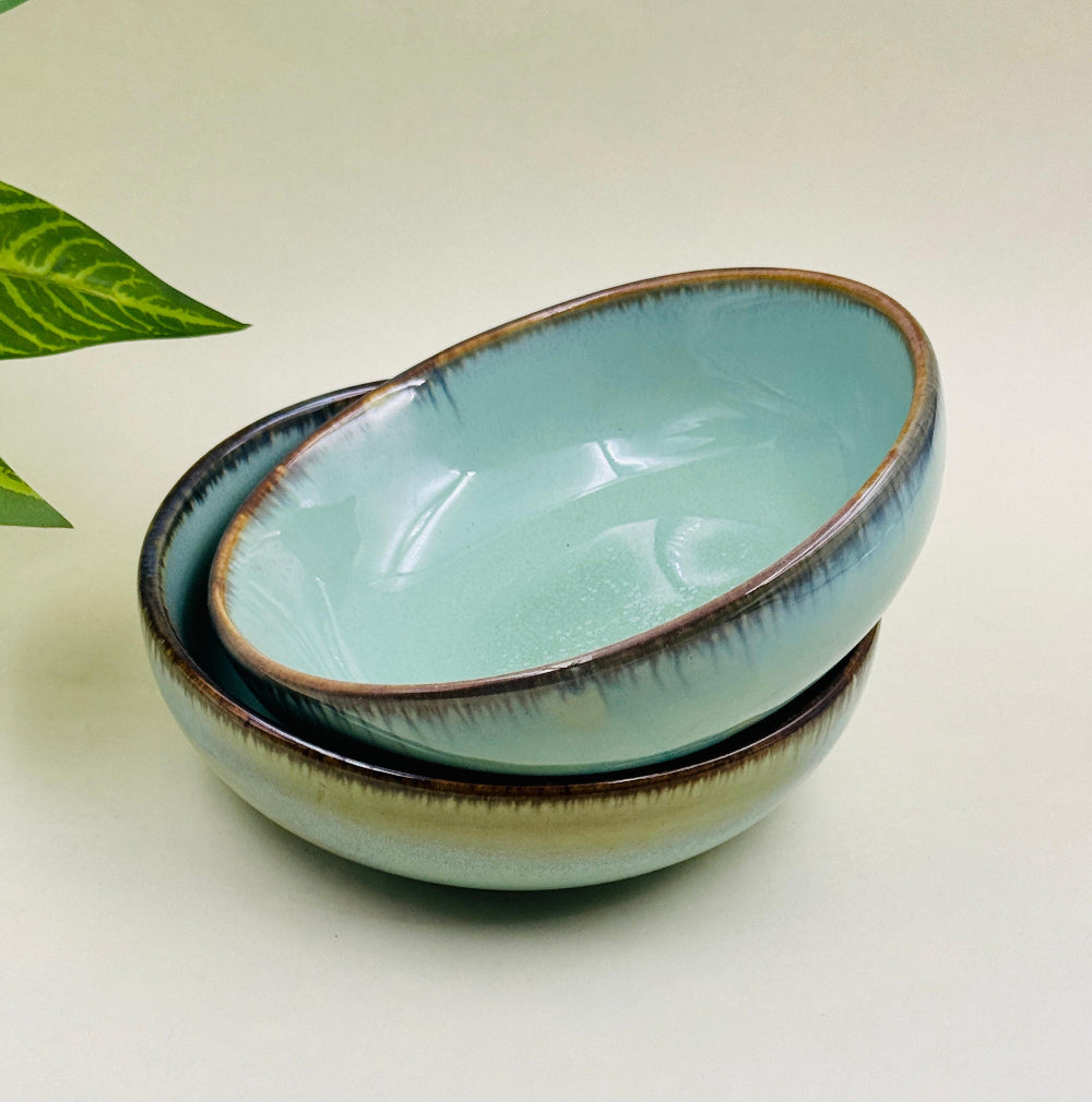 Modern ceramic serving bowls for casual dinners