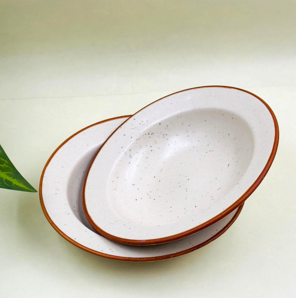 Ceramic Pasta Bowls Set of 2 (7 Inch)