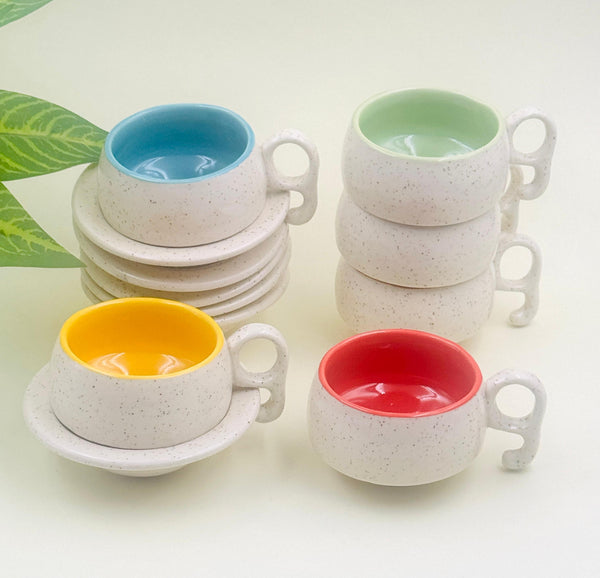 Ceramic Mug Set of 6 Coffee Mugs Tea Cups