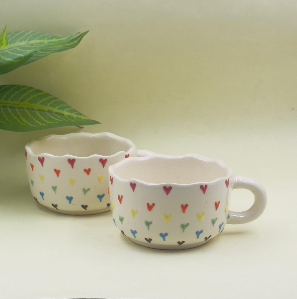 Ceramic Tea / Coffee Mugs - 350 ml Set of 2