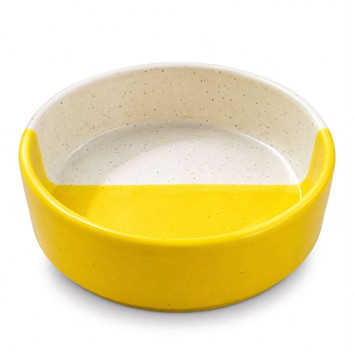 Colour block ceramic bowl for cereal salad and everyday meals