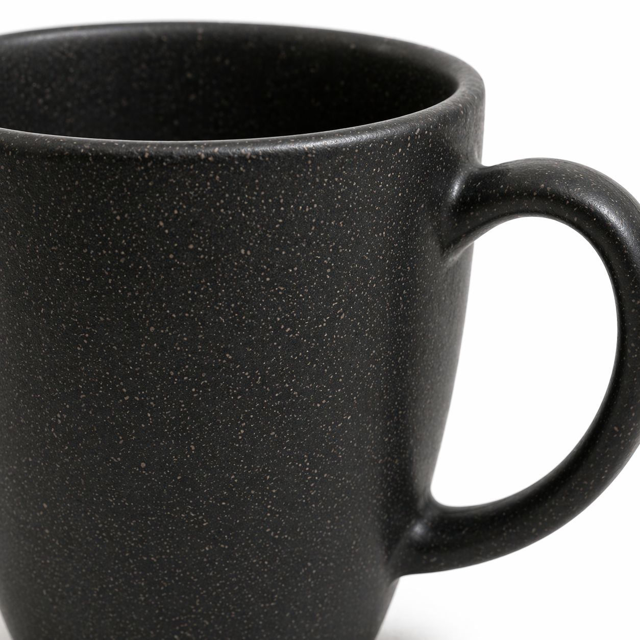 Eco husk matte black coffee mugs set with cookies for sustainable kitchen décor