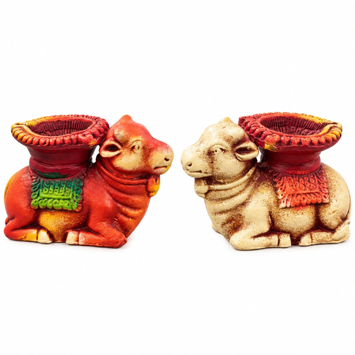 Bull shaped diya set for mandir pooja and Diwali decoration