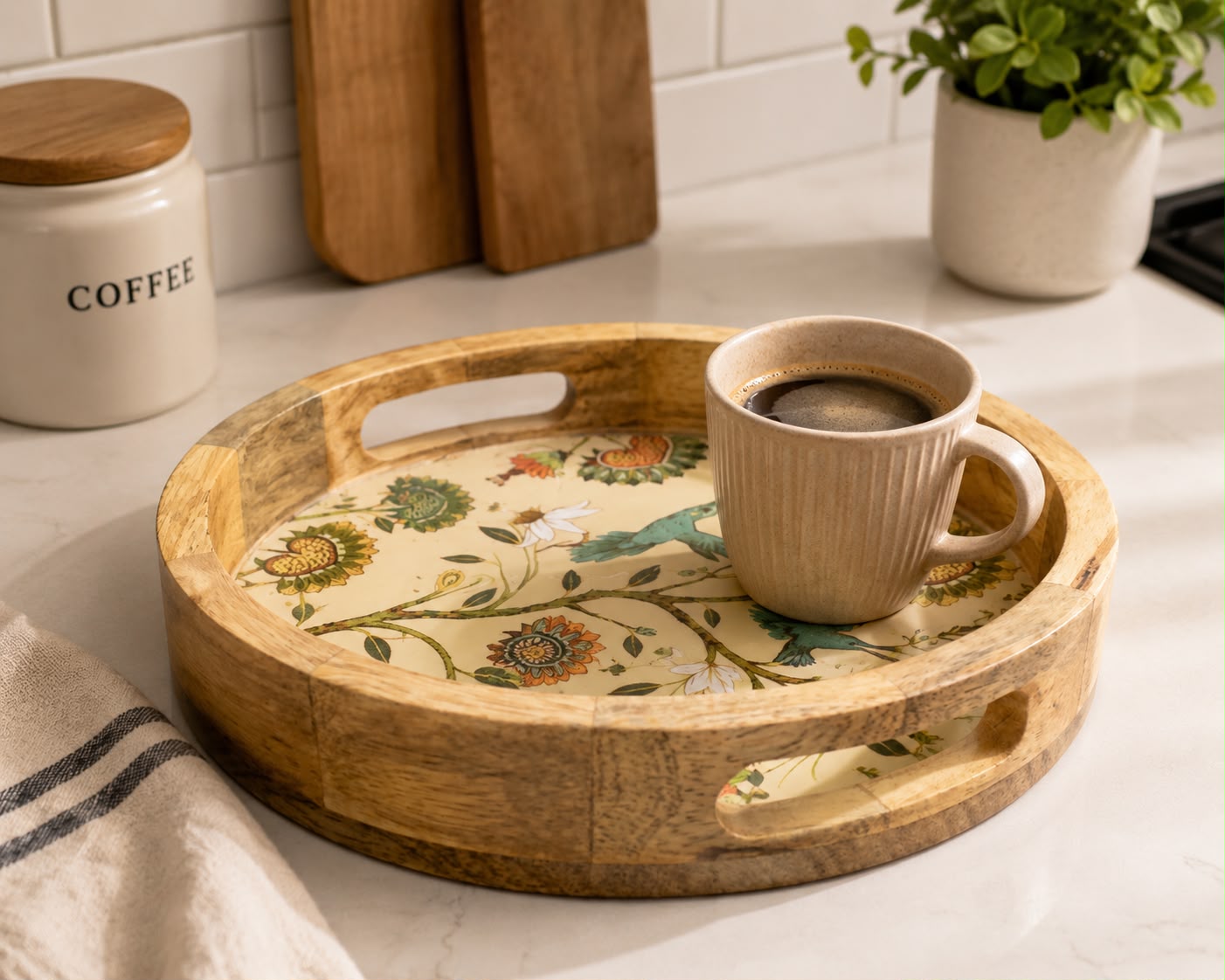 multipurpose wooden serving tray