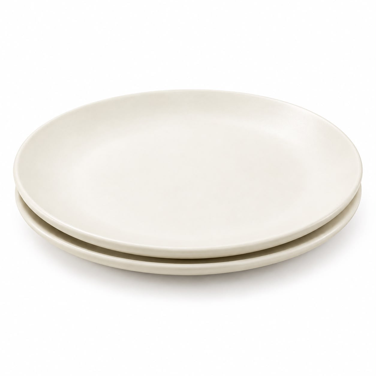 Plain ivory dinnerware plates for modern kitchen and dining