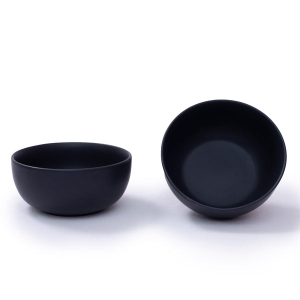 Ceramic Black Matte Bowl - 500 ml, Set of 2