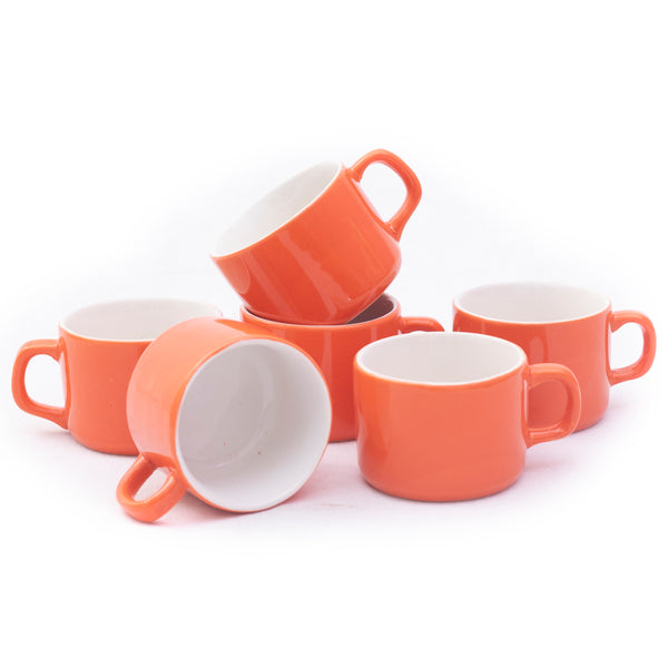 Ceramic Tea Cup - 6 Pieces 80 ml