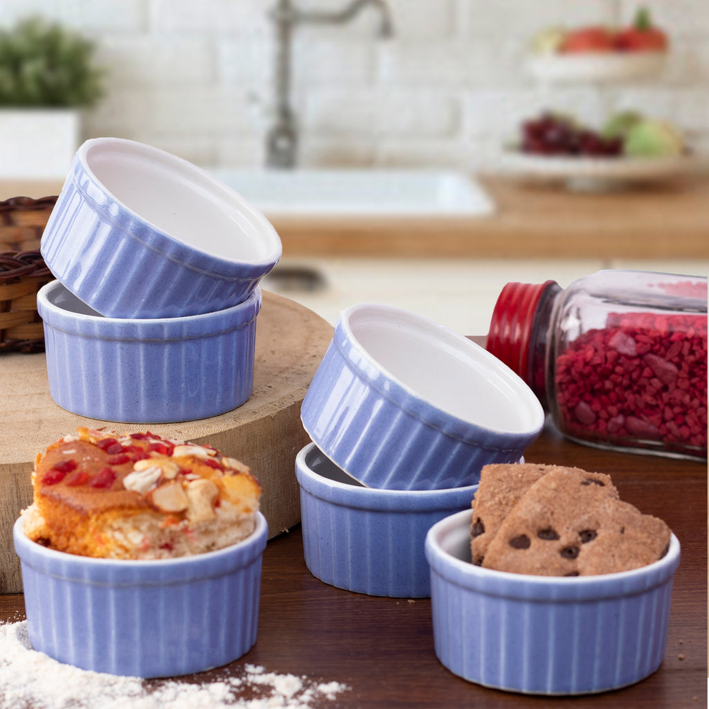 Ceramic Ramekin Bowls Baking Cups Set of 6 - 180 ml