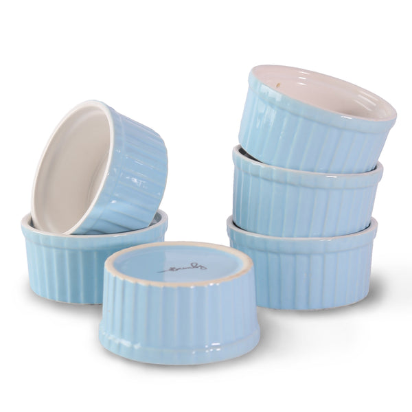 Ceramic Ramekin Bowls Baking Cups Set of 6 - 180 ml