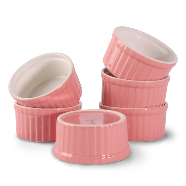 Ceramic Ramekin Bowls Baking Cups Set of 6 - 180 ml