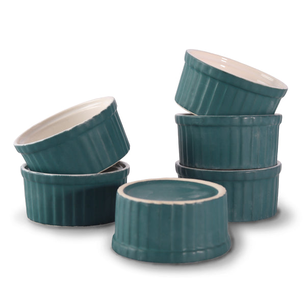 Ceramic Ramekin Bowls Baking Cups Set of 6 - 180 ml