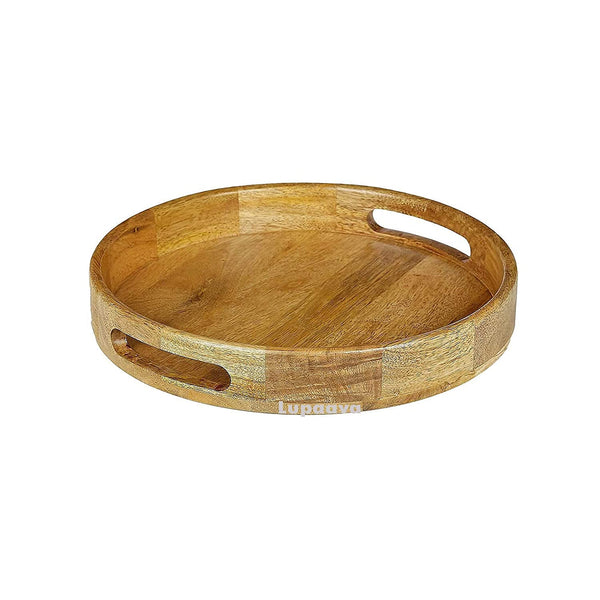 Handmade Wooden Round Tray