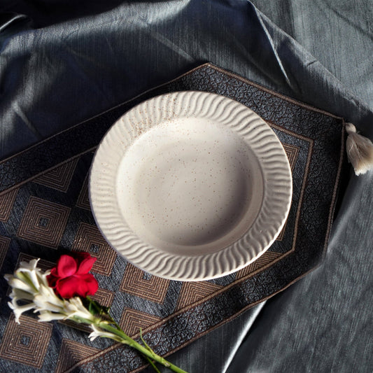 Colorful ceramic pasta plates for summer parties