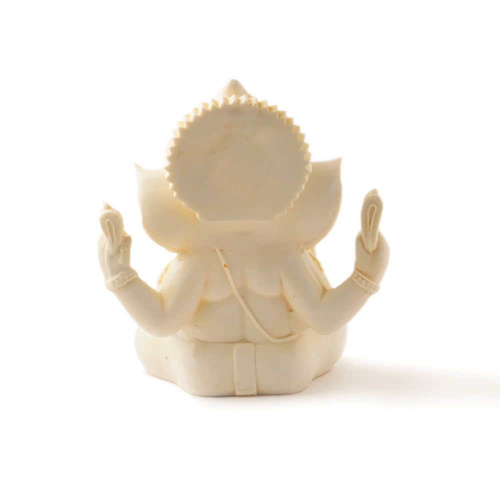 Ganesh idol with gold finish for Durga Puja celebrations