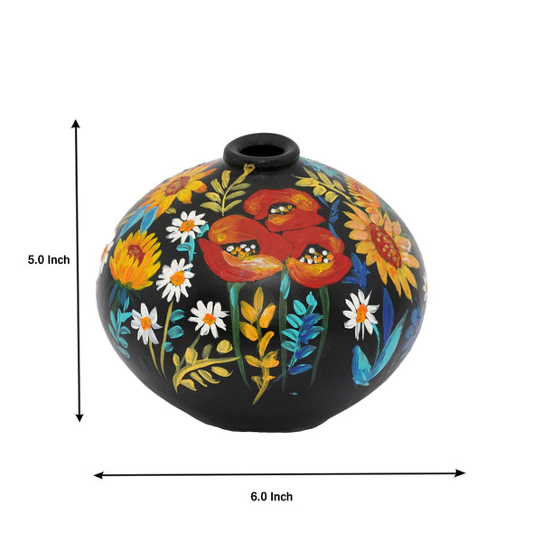 Hand Painted Terracotta Vase Flower Pot For Home Decor